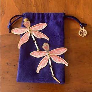 Tory Burch Earrings. Dragonfly. $178 Retail.